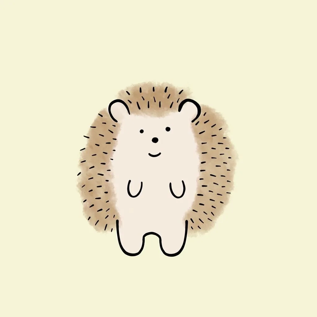 Cute Hedgehog Drawing